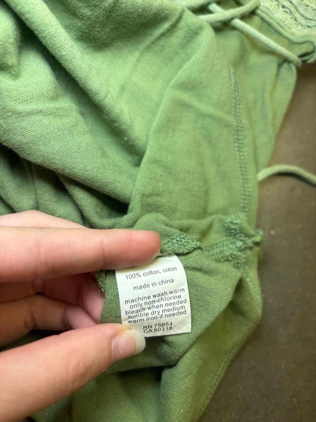 Abercrombie & Fitch Top Size S Green V-Neck Lace Y2K 8