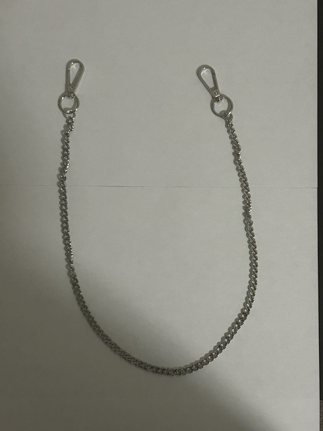Silver Curb Chain Bag Strap Wallet Chain 20 Inch 2