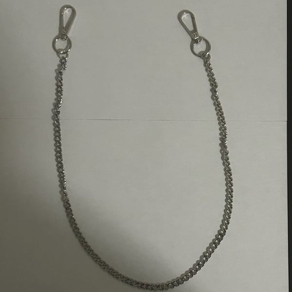 Silver Curb Chain Bag Strap Wallet Chain 20 Inch