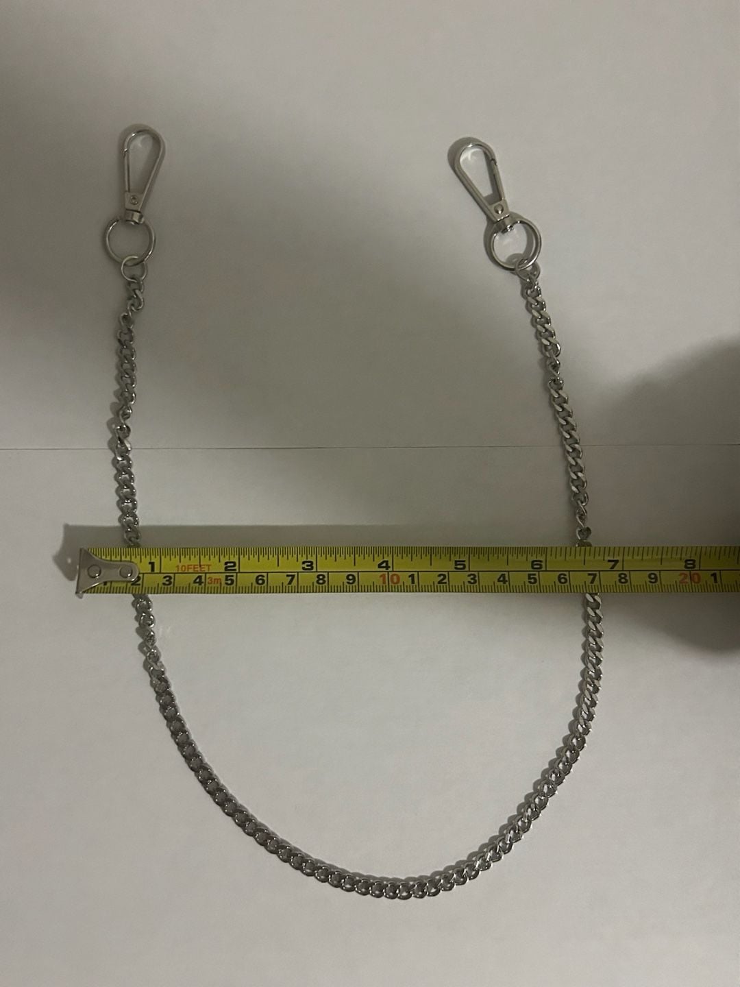 Silver Curb Chain Bag Strap Wallet Chain 20 Inch 3