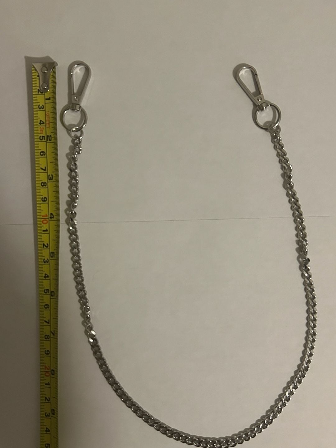 Silver Curb Chain Bag Strap Wallet Chain 20 Inch 4