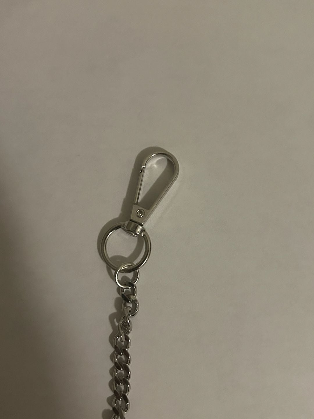Silver Curb Chain Bag Strap Wallet Chain 20 Inch 6
