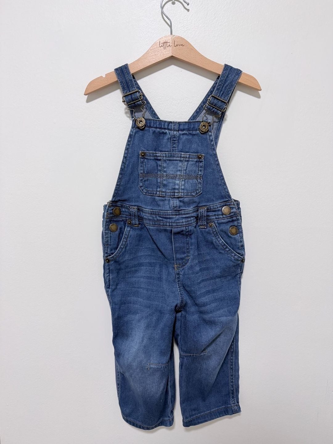 Genuine Kids From Oshkosh Denim Overalls Size 2T Blue Cotton 2
