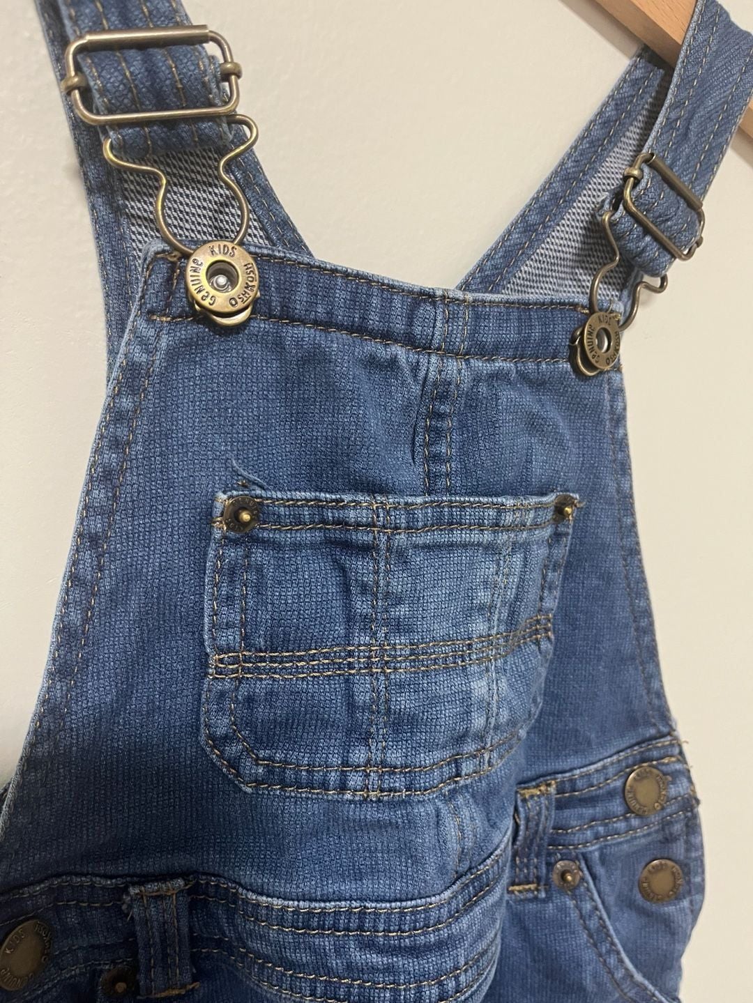 Genuine Kids From Oshkosh Denim Overalls Size 2T Blue Cotton 5