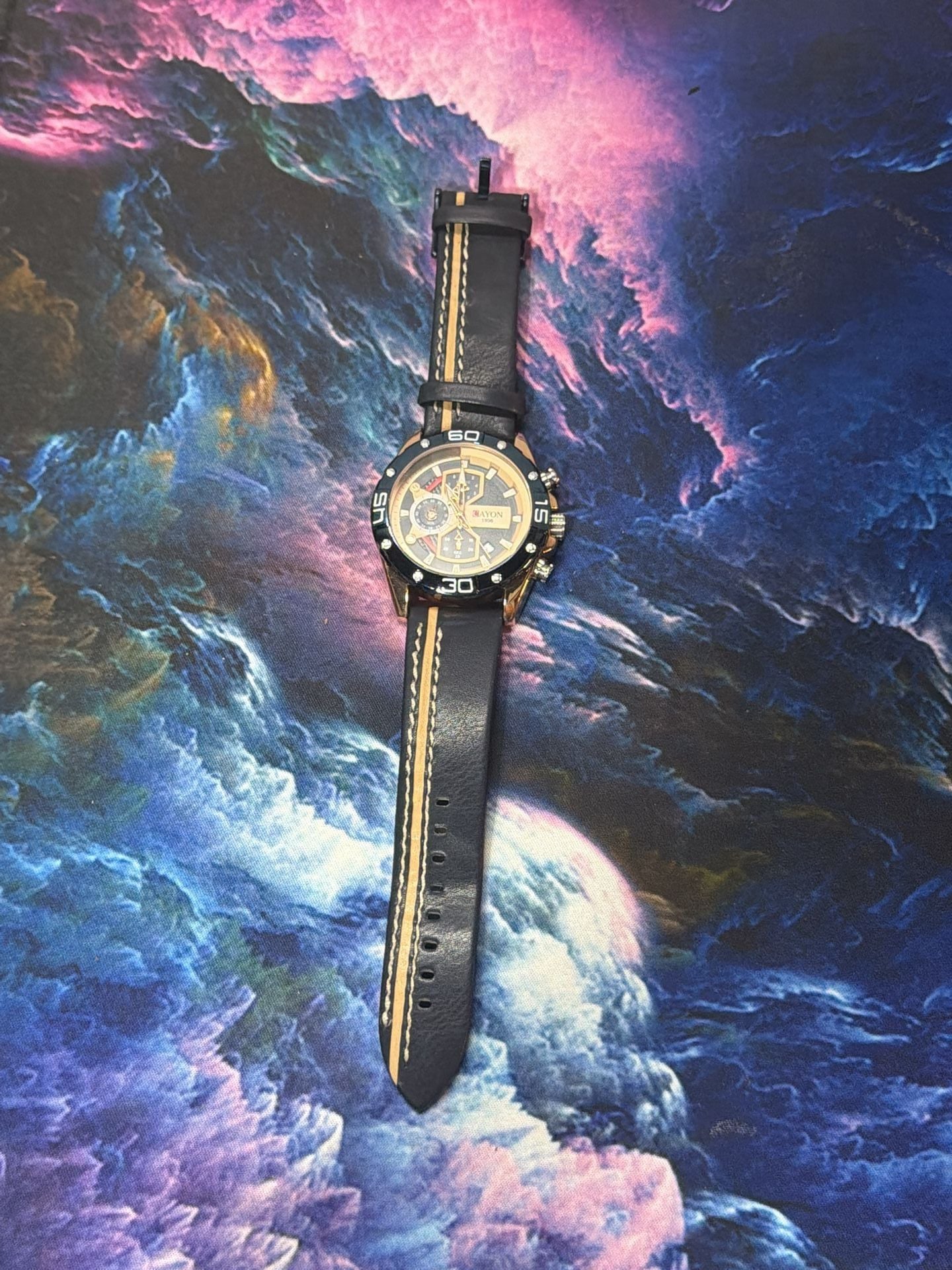 Naviforce NF8018 Chronograph Watch Rose Gold Black 2