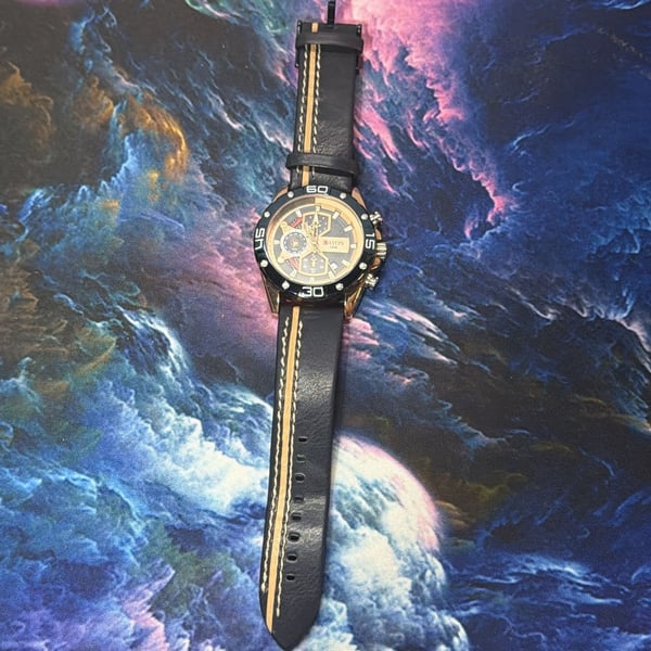 Naviforce NF8018 Chronograph Watch Rose Gold Black