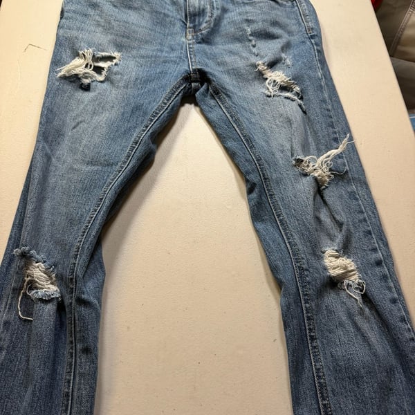 Empyre Distressed Skinny Jeans 28x25 Blue Denim