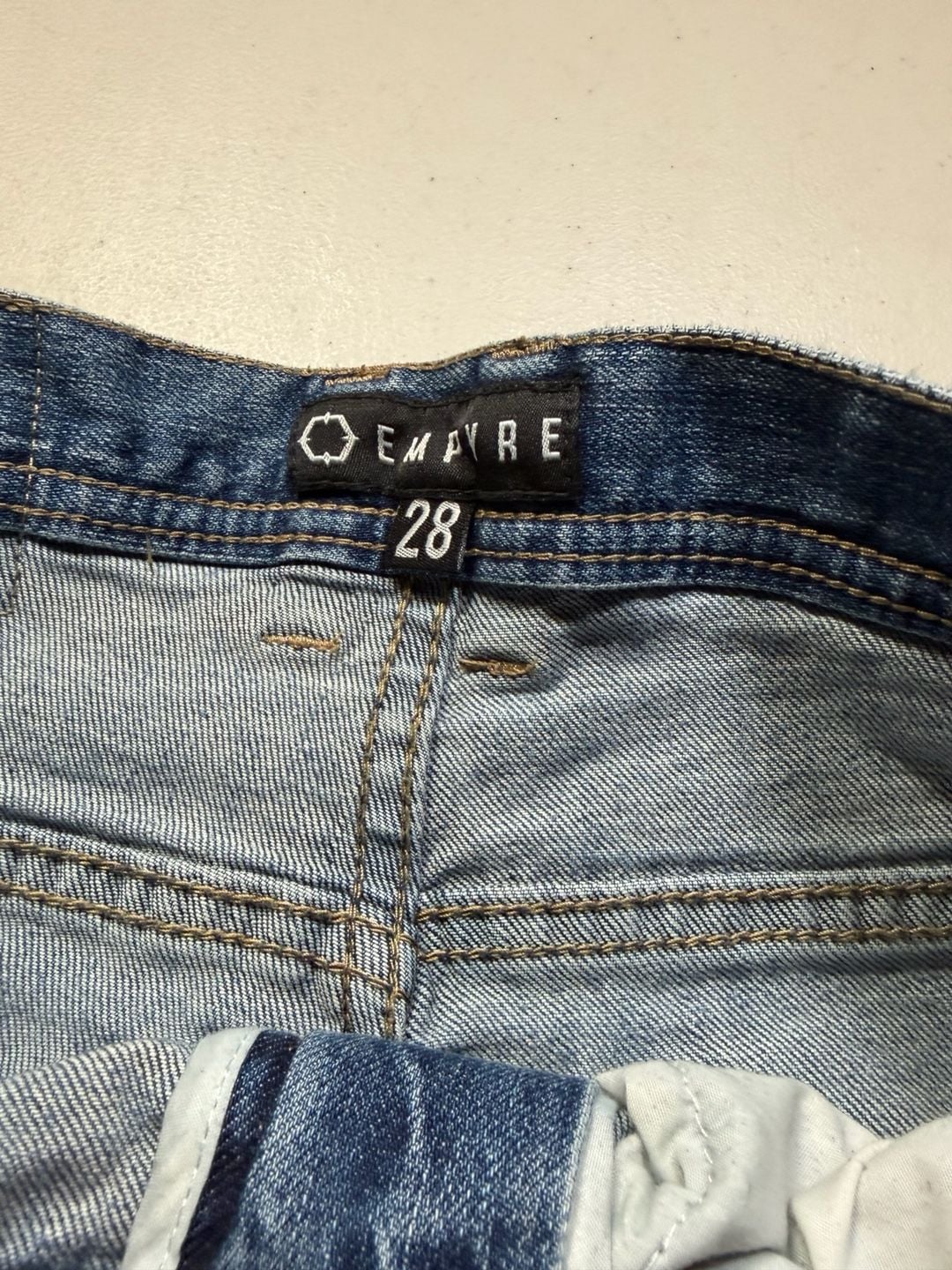 Empyre Distressed Skinny Jeans 28x25 Blue Denim 4