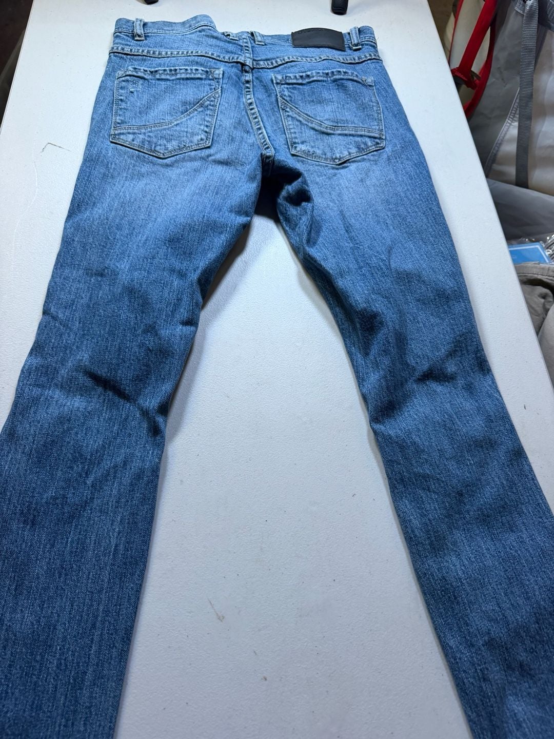 Empyre Distressed Skinny Jeans 28x25 Blue Denim 6