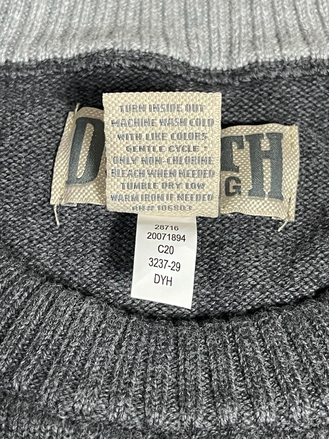 Duluth Trading Co Sweater Size XLT Gray Cotton Blend Crew Neck 4