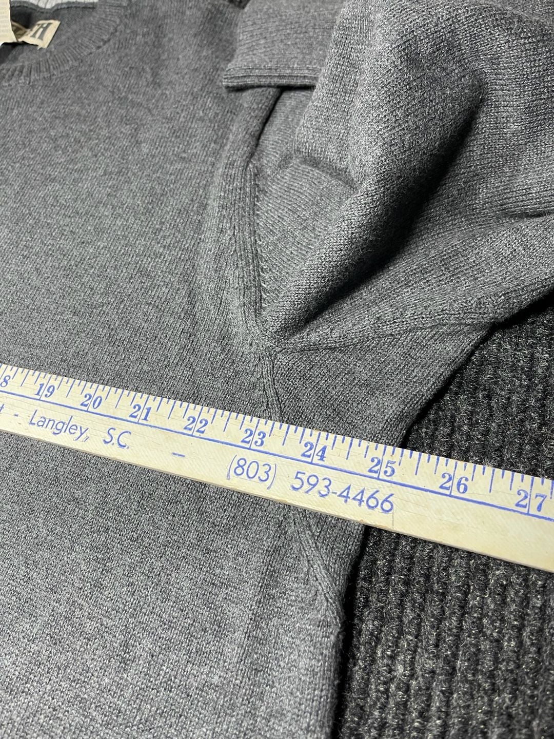 Duluth Trading Co Sweater Size XLT Gray Cotton Blend Crew Neck 5