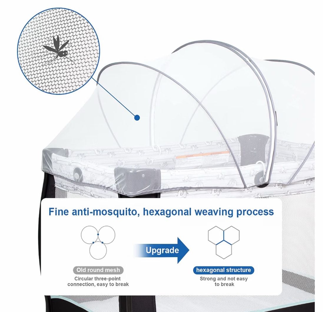 Bebewood Universal Mosquito Net For Baby Playpen BR-MNP Black 4