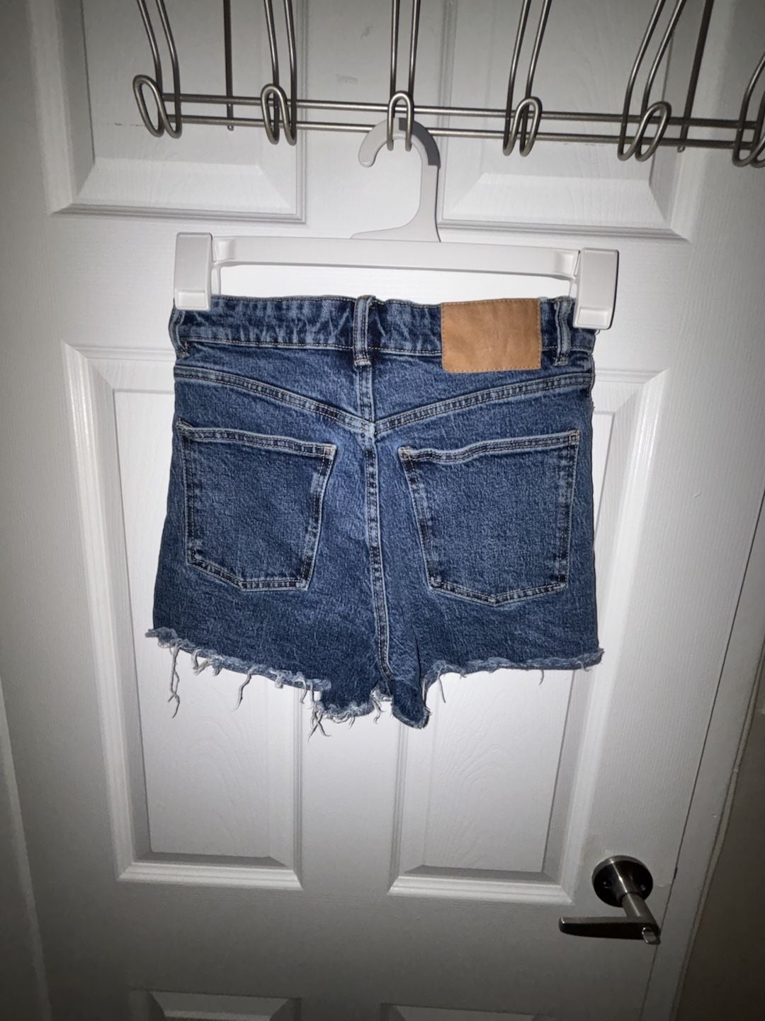 Zara Denim Cut-Off Jean Shorts Blue 9