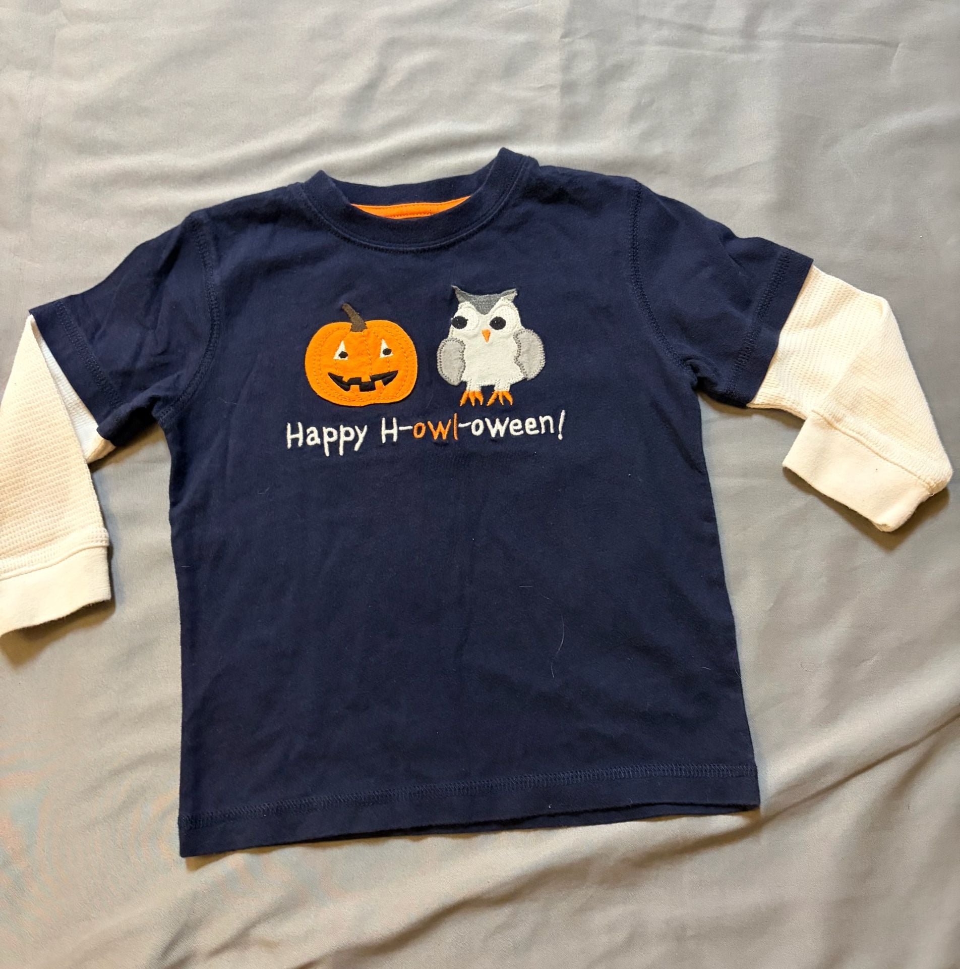 Gymboree Long Sleeve Embroidered Halloween Layered Top Size 18-24 months 2