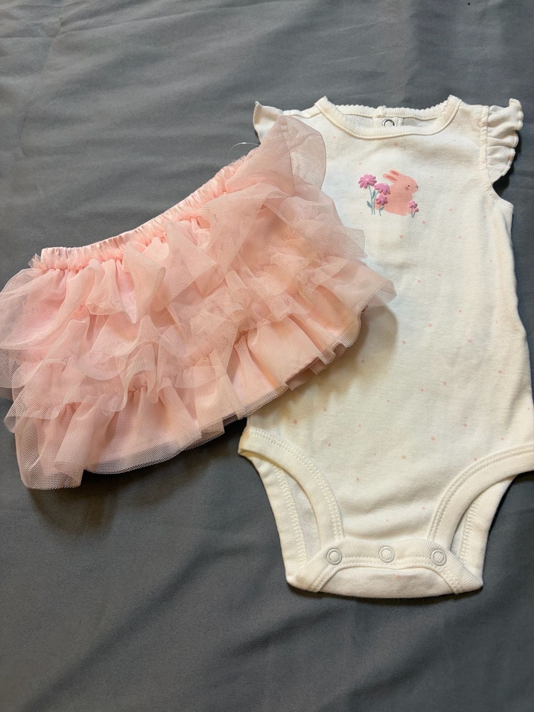 Carter's Just One You Bunny Tutu Skirt Set Size 3m Pink White 1