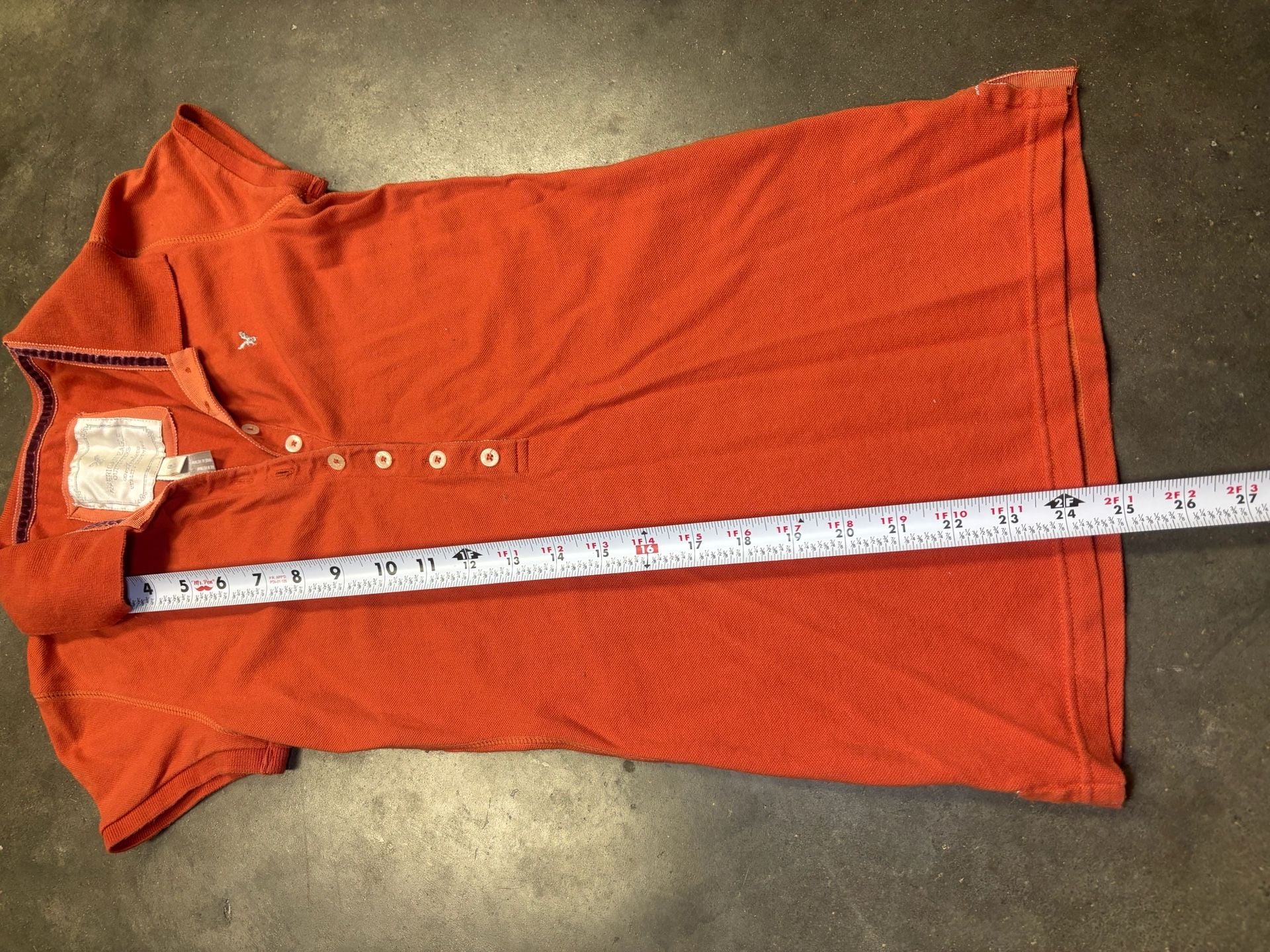 American Eagle Polo Shirt Orange Short Sleeve 9