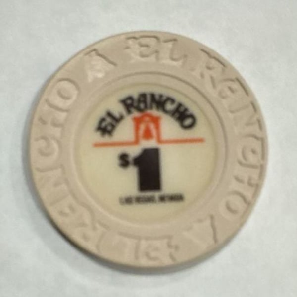 El Rancho Las Vegas Casino Chip $1 Vintage