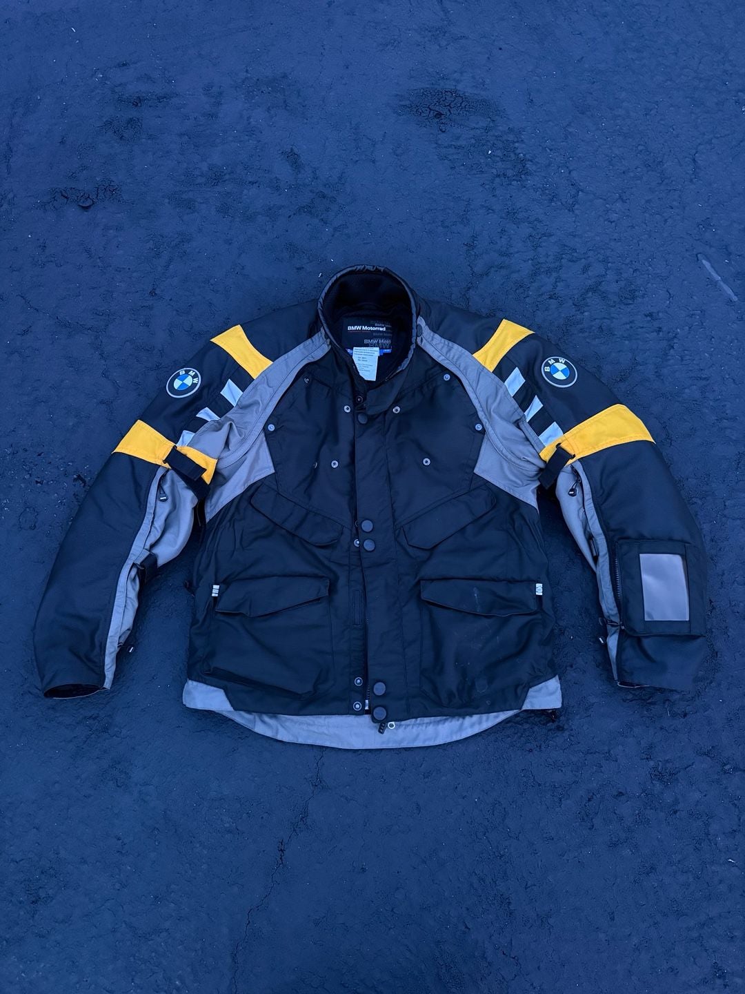BMW Motorrad Rallye 3 Jacket Size 52 Black Yellow Motorcycle Touring 2