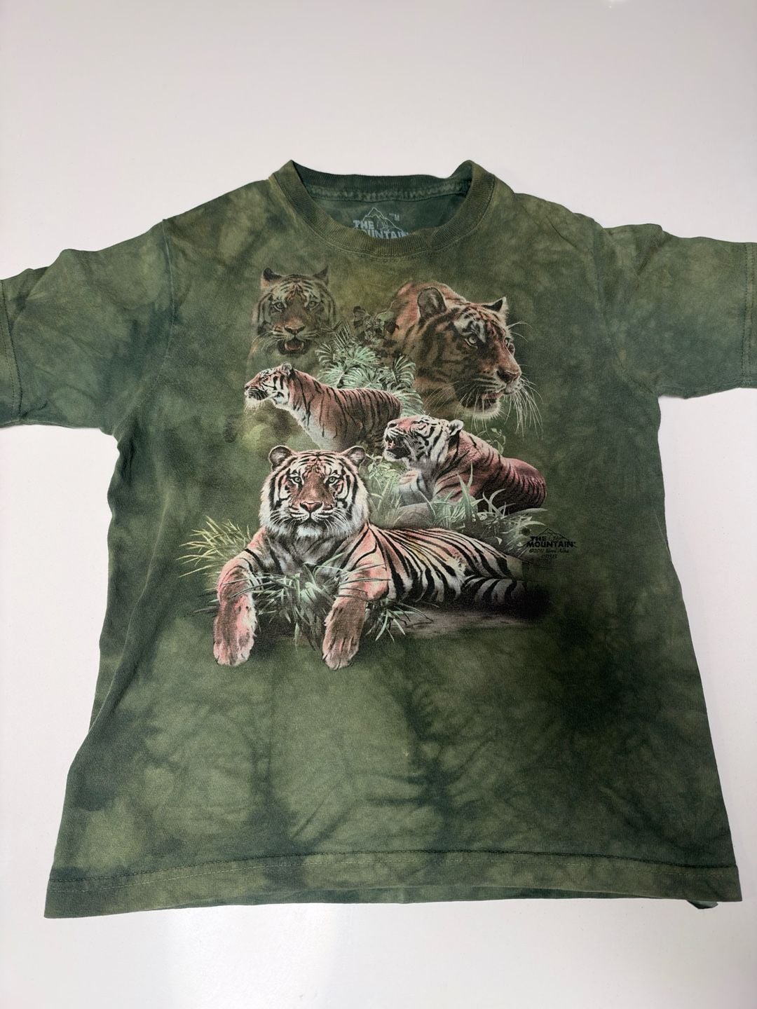 The Mountain Jungle Tigers T-Shirt Size M Green Tie-Dye 2
