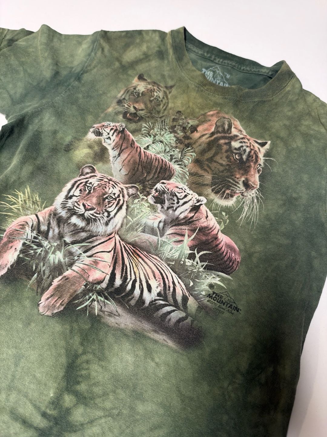 The Mountain Jungle Tigers T-Shirt Size M Green Tie-Dye 3