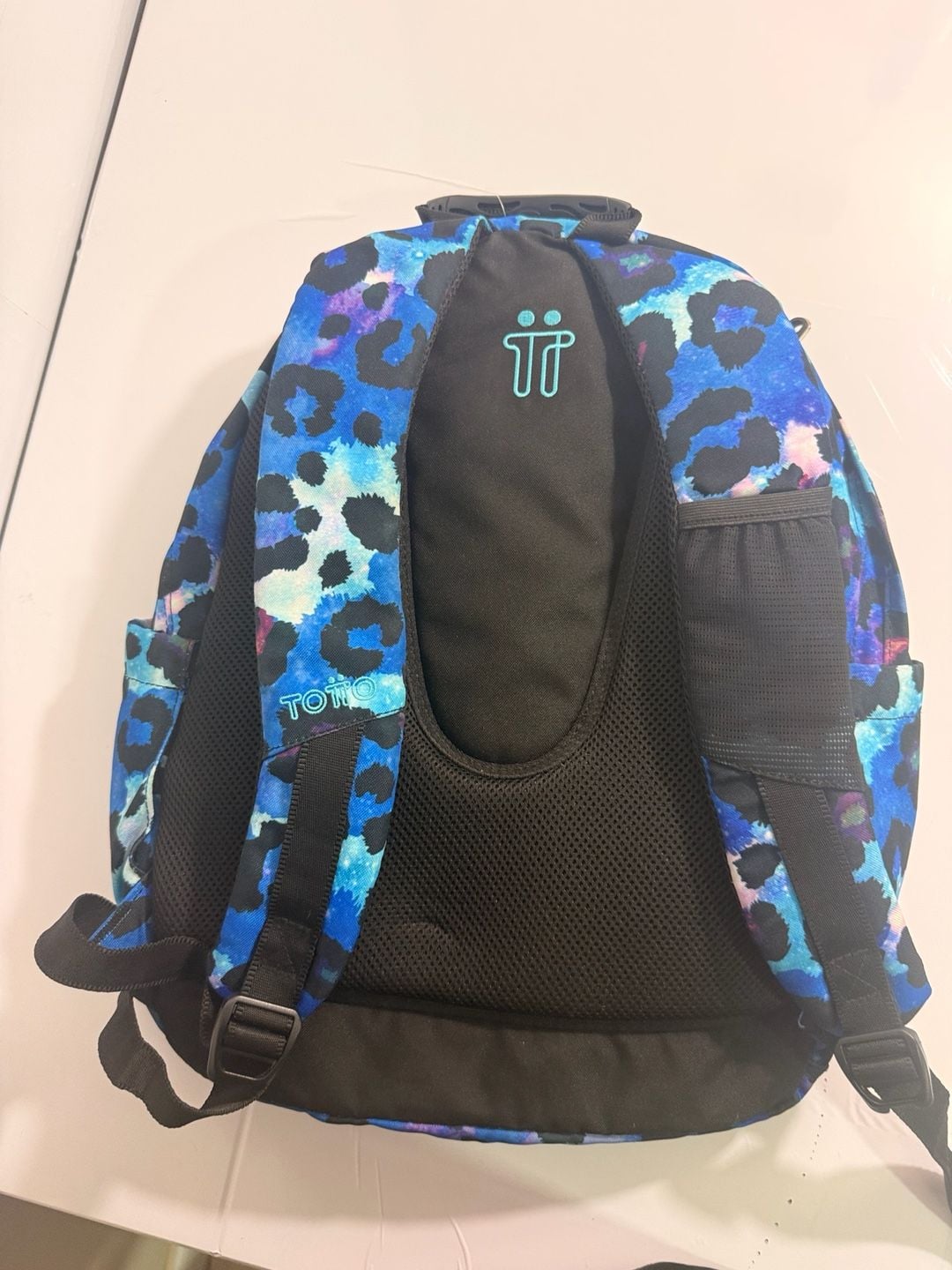 Totto Acuareles School Backpack Blue Leopard Print 5