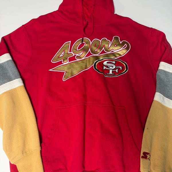 Starter San Francisco 49ers Hoodie Size XL Red