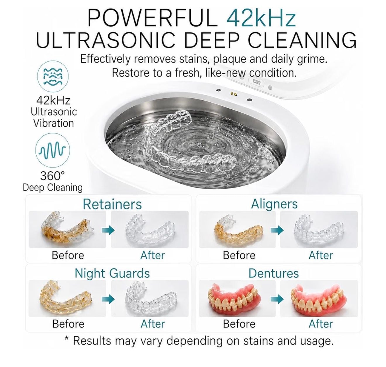 Prism Smile PulsePro Ultrasonic Cleaner 200ml White 2