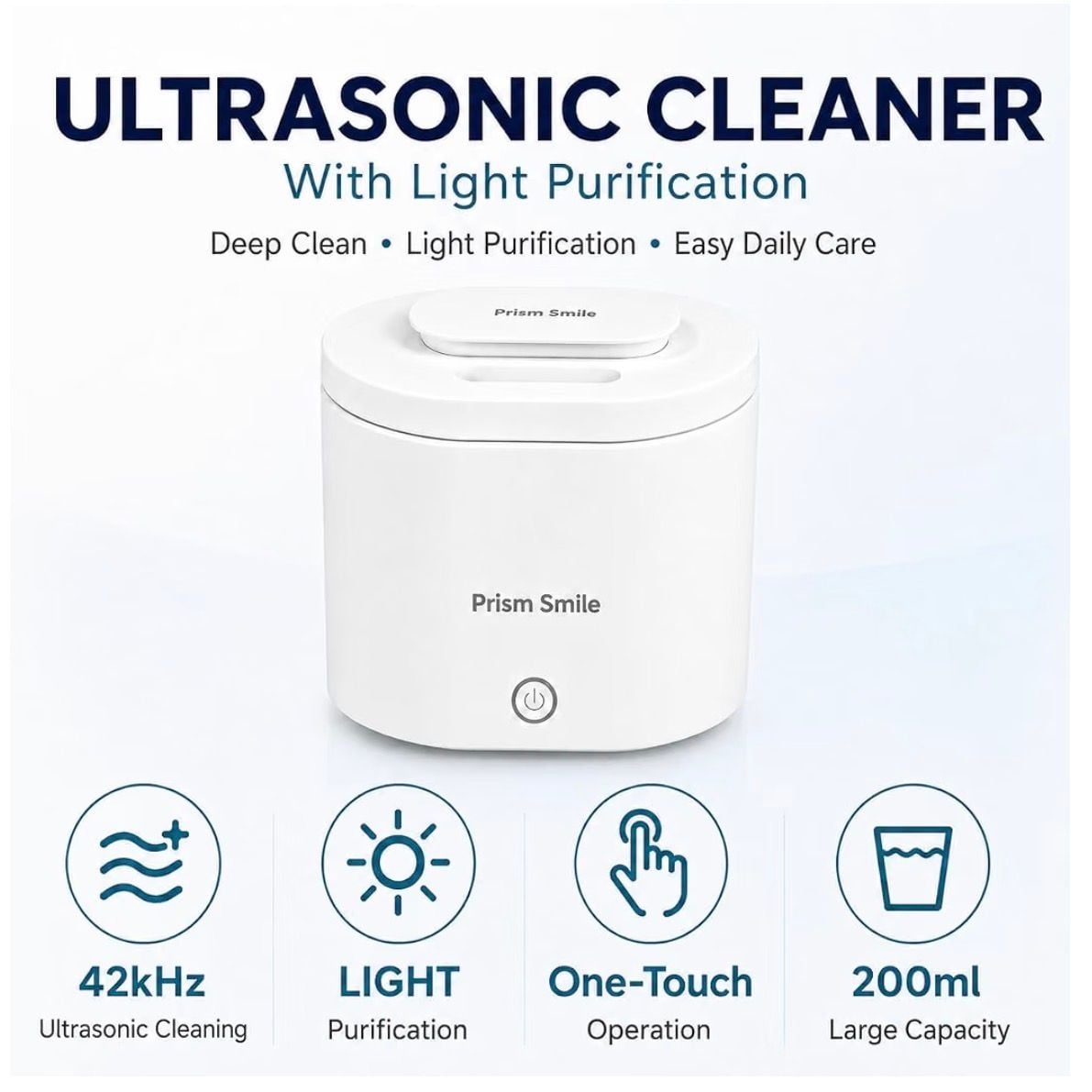 Prism Smile PulsePro Ultrasonic Cleaner 200ml White 3