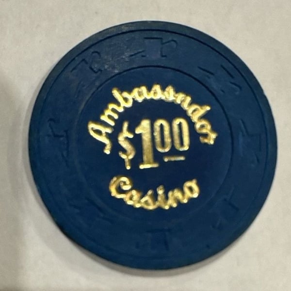 Ambassador Hotel Original Casino Chips & Paperweight