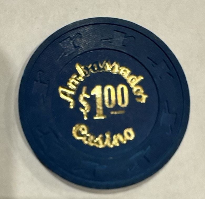 Ambassador Hotel Original Casino Chips & Paperweight 2