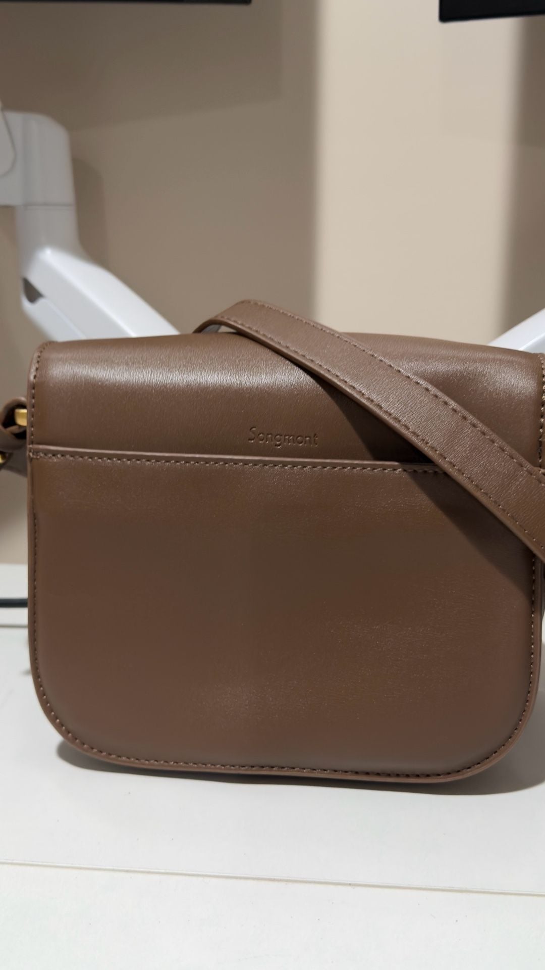 Songmont Leather Crossbody Bag Brown 12