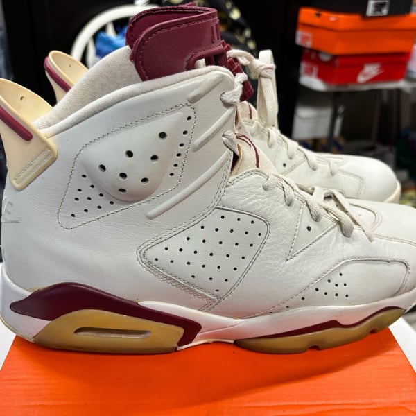 Jordan 6 Retro Maroon White Maroon High Top 2015 384664-116 11M