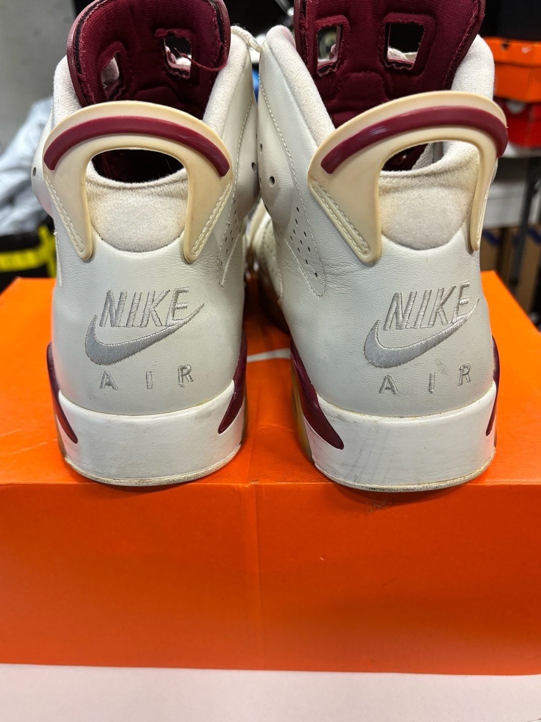 Jordan 6 Retro Maroon White Maroon High Top 2015 384664-116 11M 5