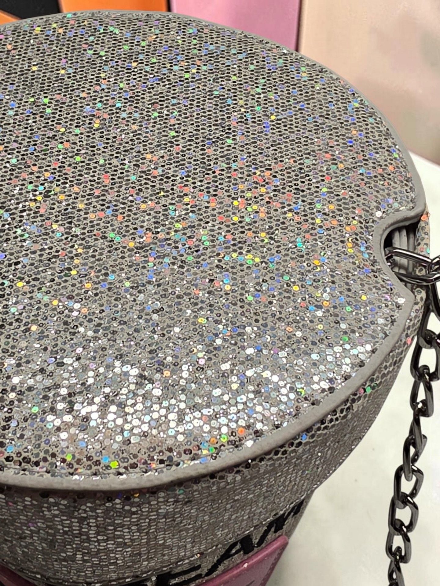 Hello 3Am Ice Cream Cup Crossbody Bag Silver Glitter 2008 5