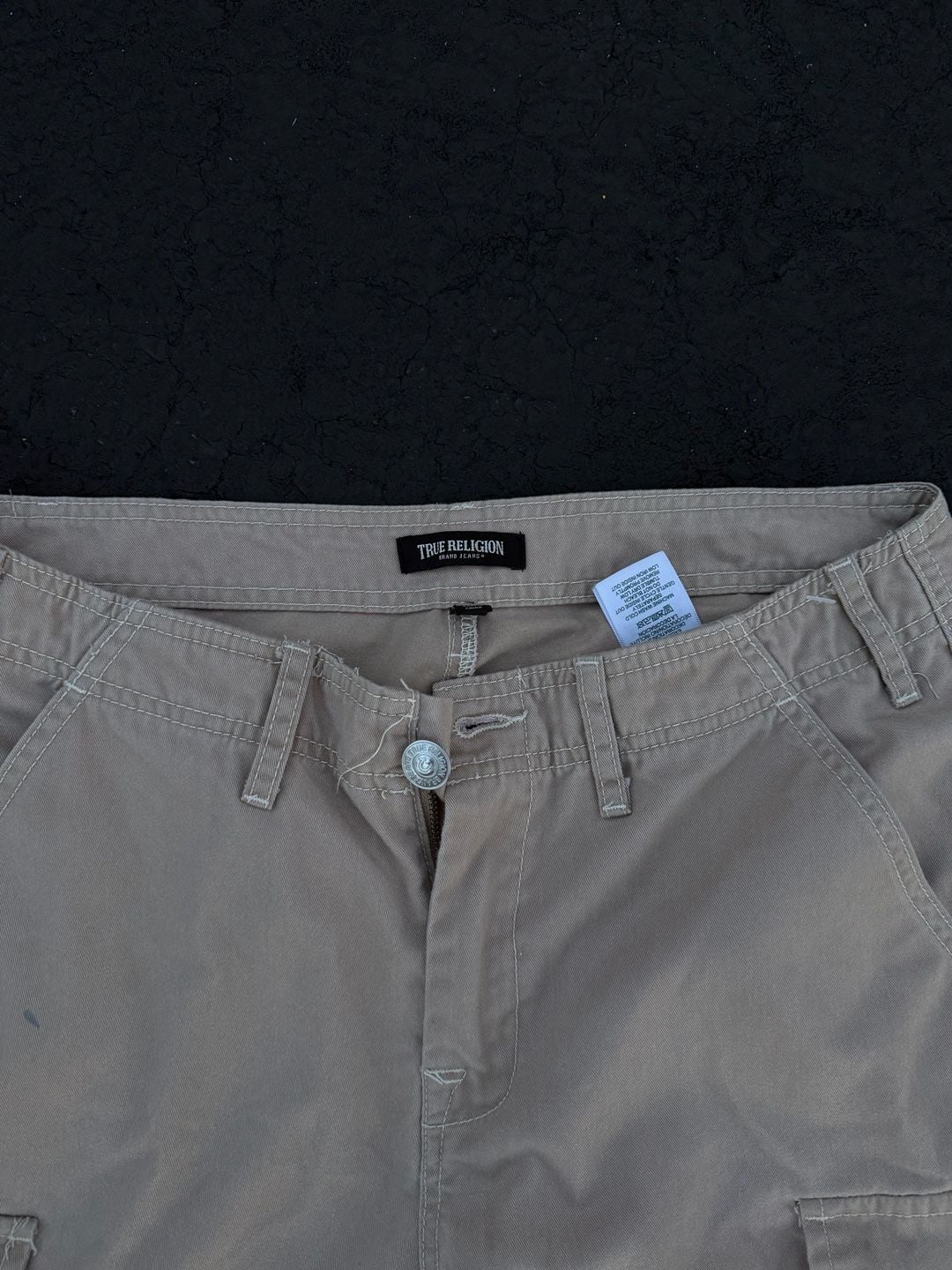 True Religion Cargo Pants Size 30 Beige Khaki 4