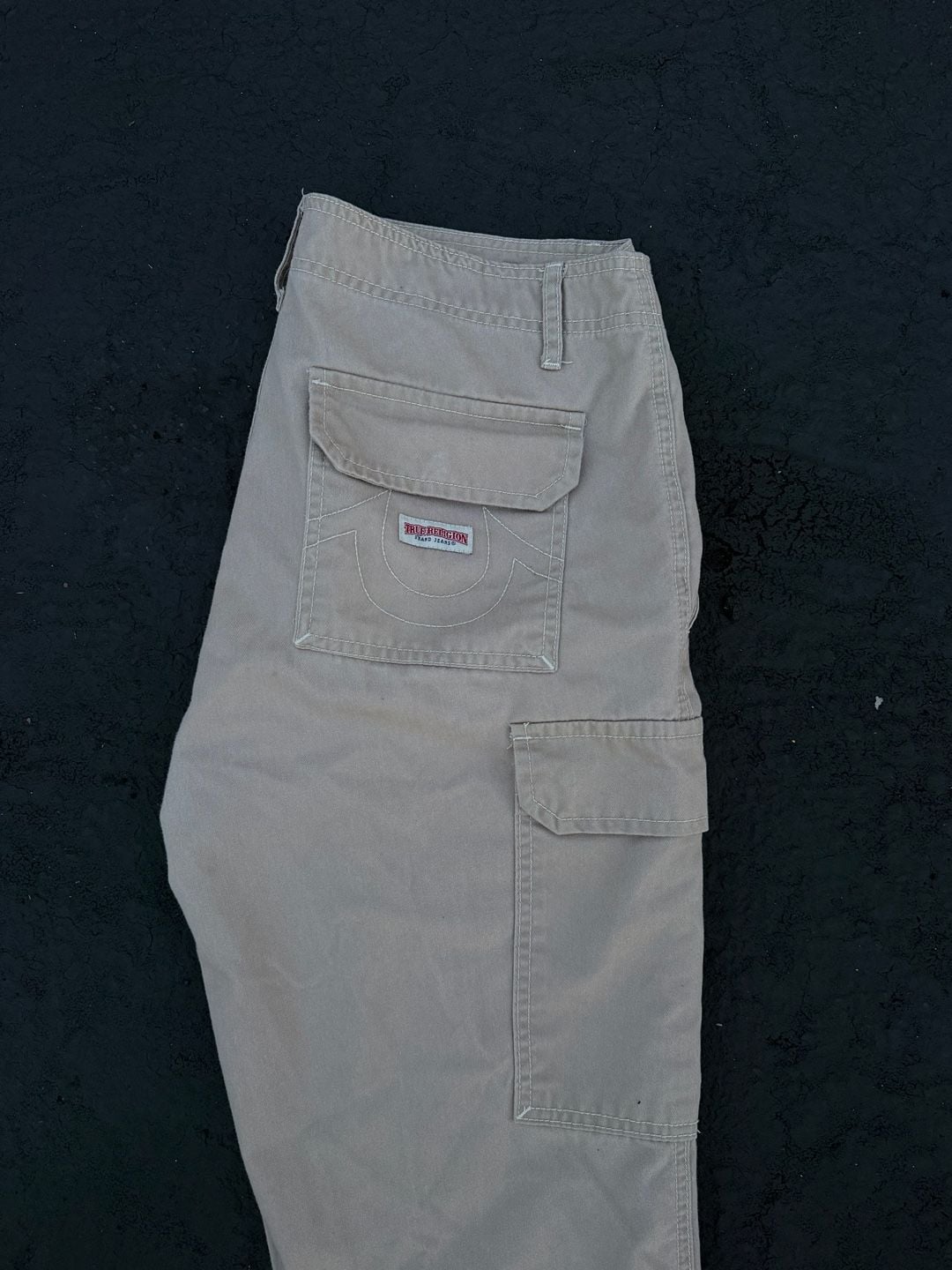 True Religion Cargo Pants Size 30 Beige Khaki 7