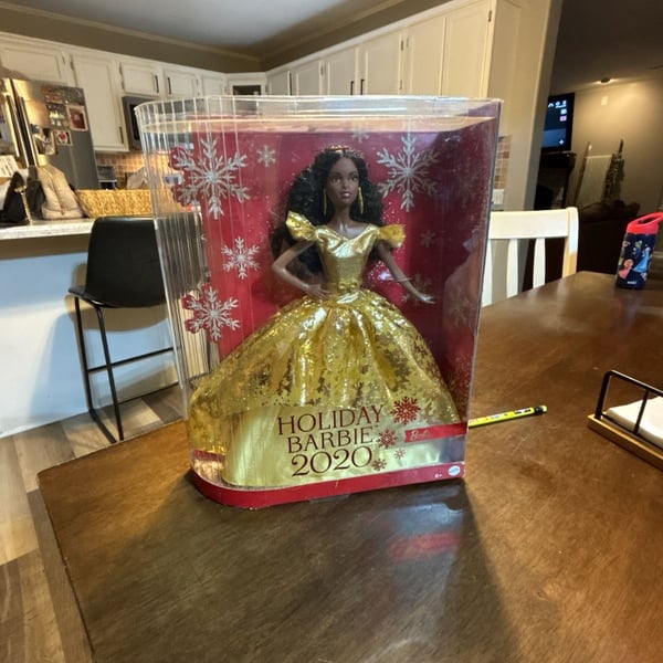 Mattel Holiday Barbie 2020 Doll in Gold Gown
