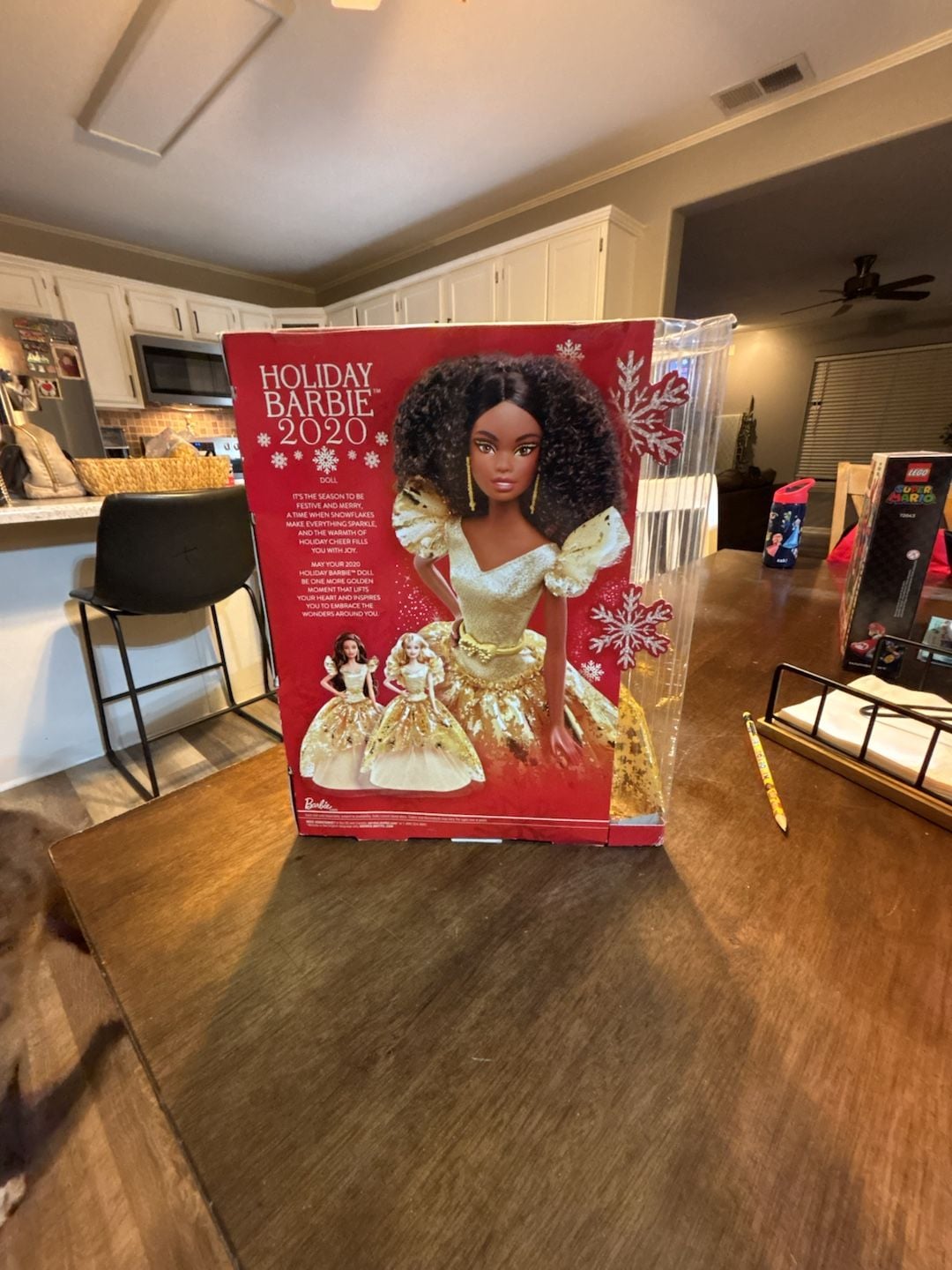 Mattel Holiday Barbie 2020 Doll in Gold Gown 2