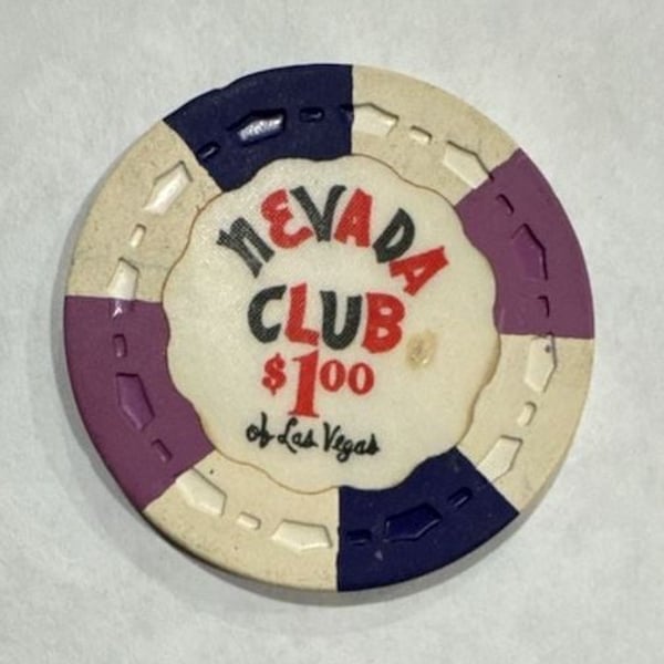 Nevada Club Vintage Las Vegas 100 Dollar Casino Poker Chip