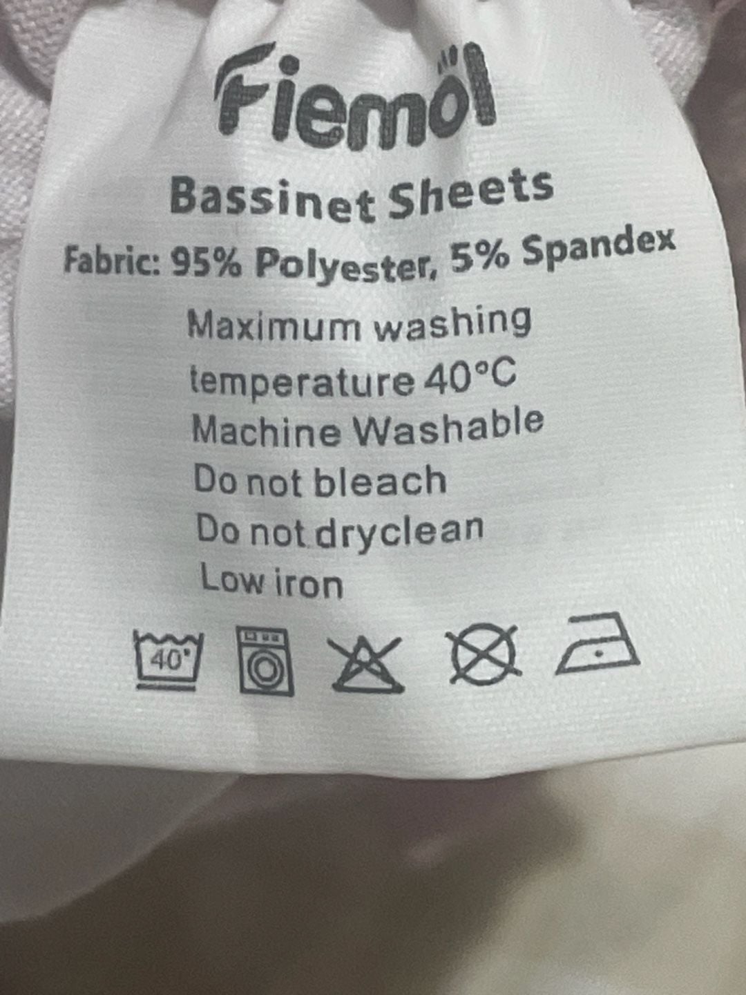 Fiemöl Baby Bassinet Sheets Pink Rainbow 4