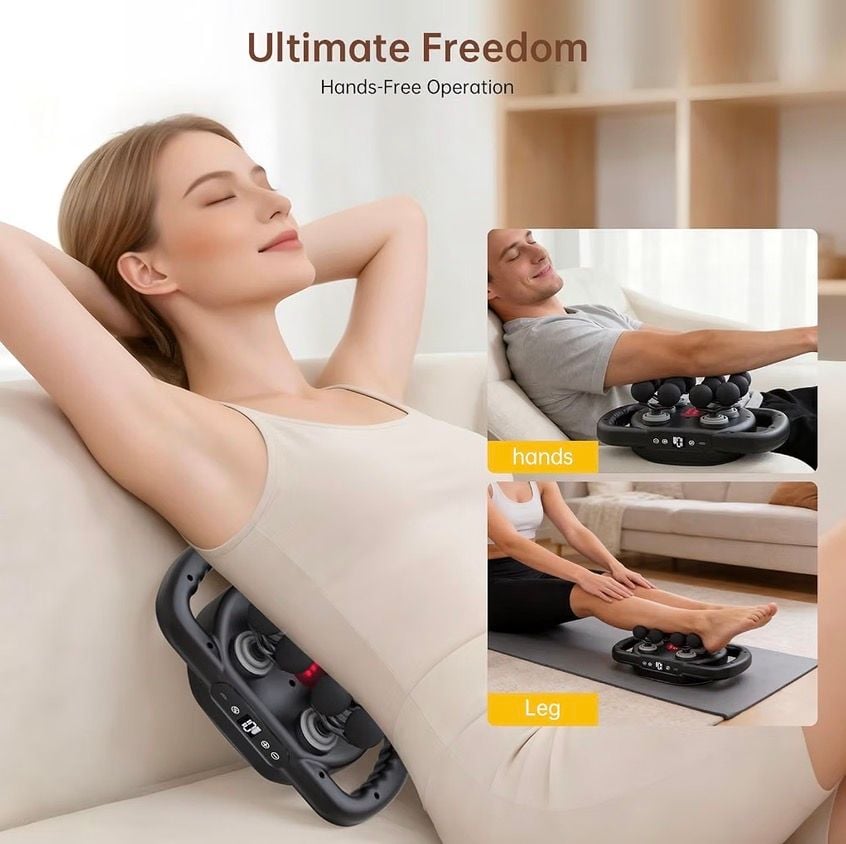 12-Head Massage Gun Deep Tissue, Electric Massager Tool with 9 Levels & 9 Modes, 2