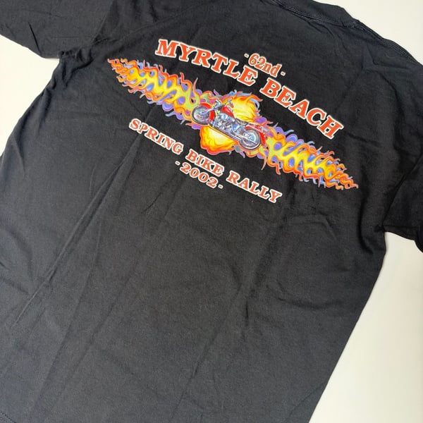 All Sport Myrtle Beach Spring Rally 2002 T-Shirt Size L Black Motorcycle