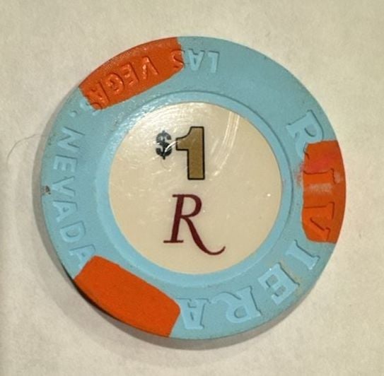 Vintage One Dollar Casino Token Riviera Las Vegas Nevada 2