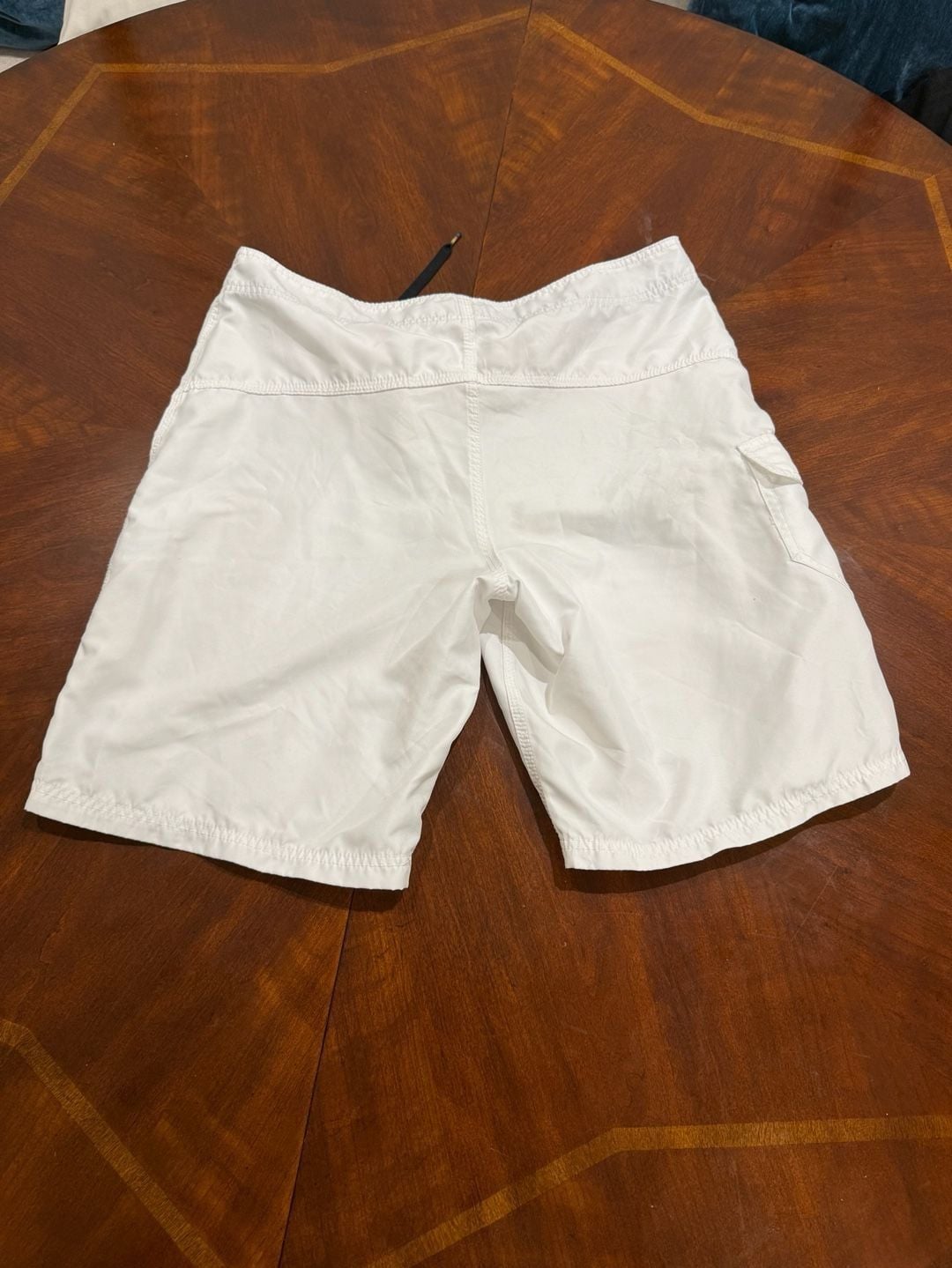 Hurley Board Shorts Size 36 White Swim Trunks Cargo Pocket 6