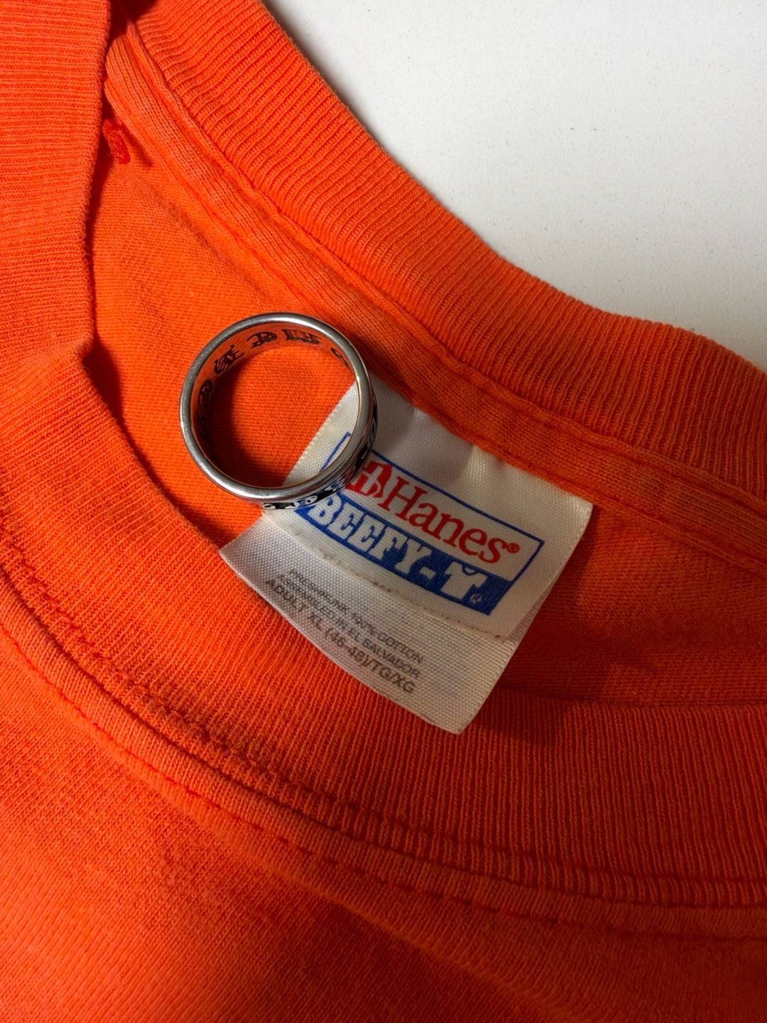 Hanes University of Illinois Long Sleeve T-Shirt Size XL Orange Cotton 5