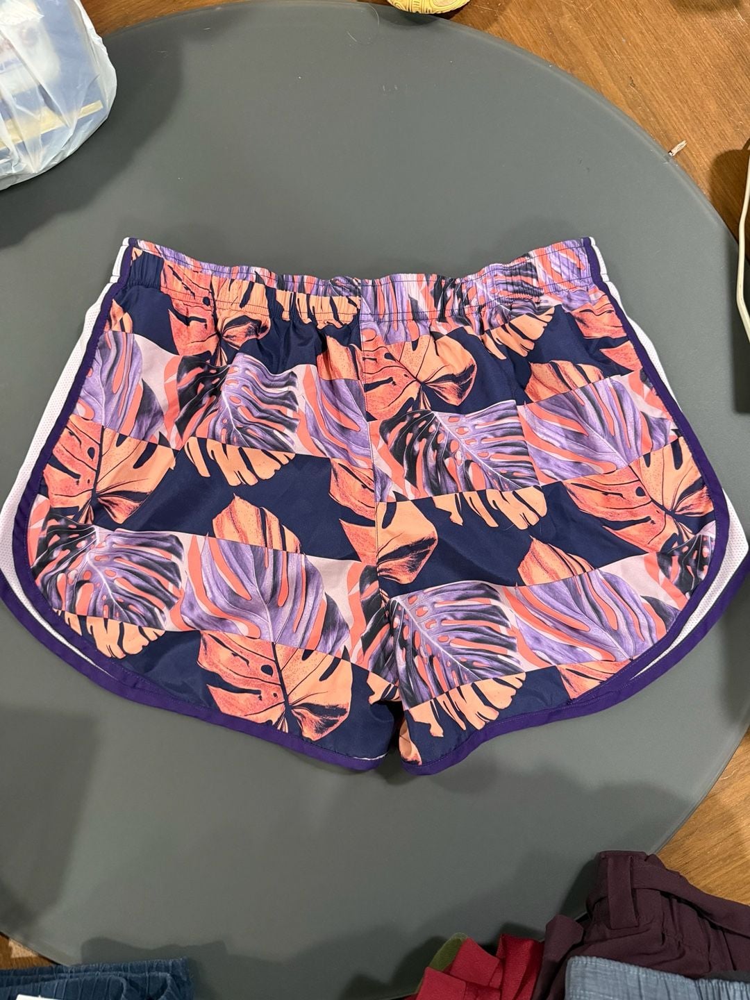 Nike Tempo Running Shorts Size XL Tropical Leaf Print Dri-Fit 3