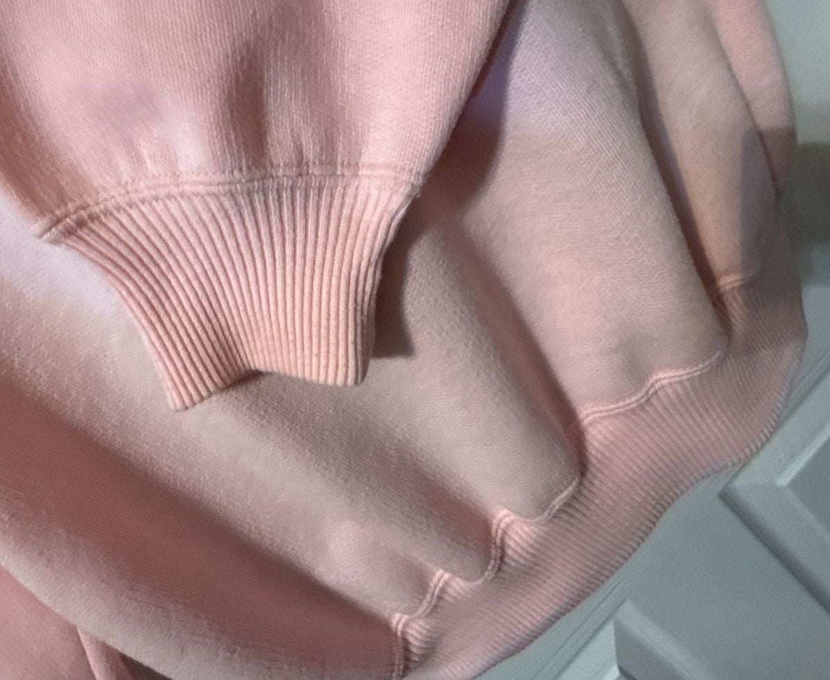 Traffic Jam Sweatshirt Sz L Pink Vintage Lace Overlay Rose Pullover Granny Vtg  11