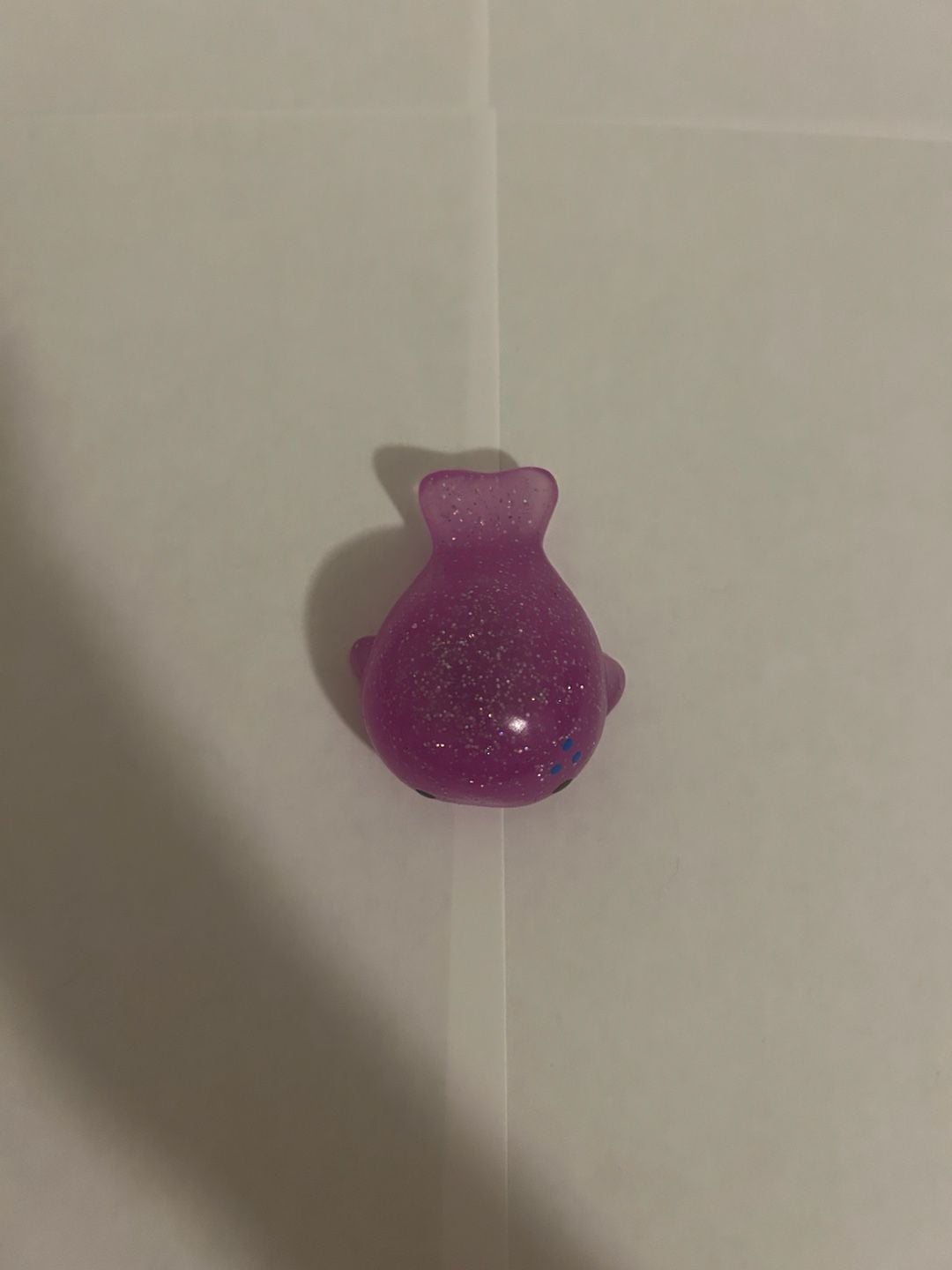 Mochi Squishy Sensory Toy Purple Glitter Whale Fidget Stress Relief 2