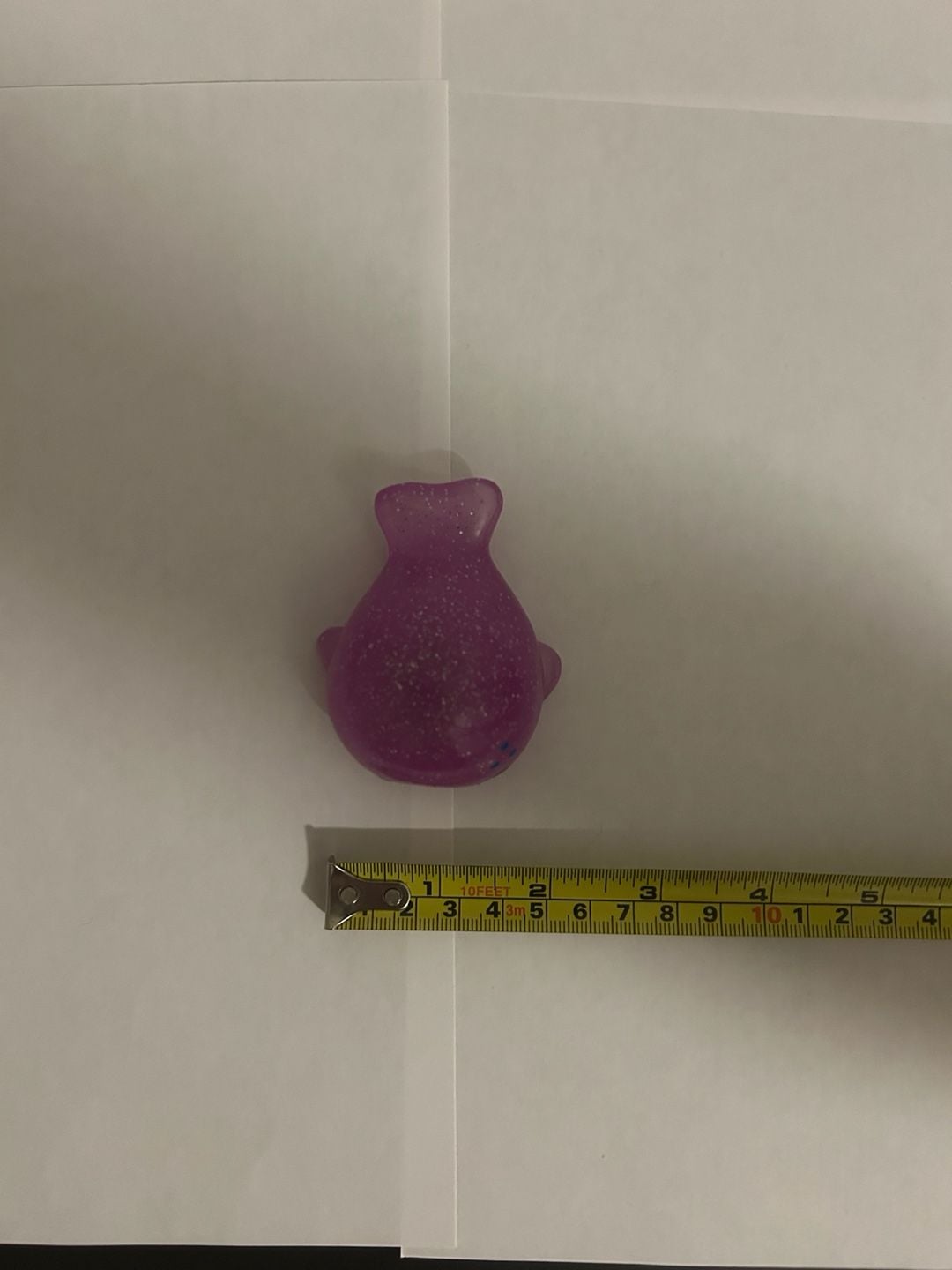 Mochi Squishy Sensory Toy Purple Glitter Whale Fidget Stress Relief 3