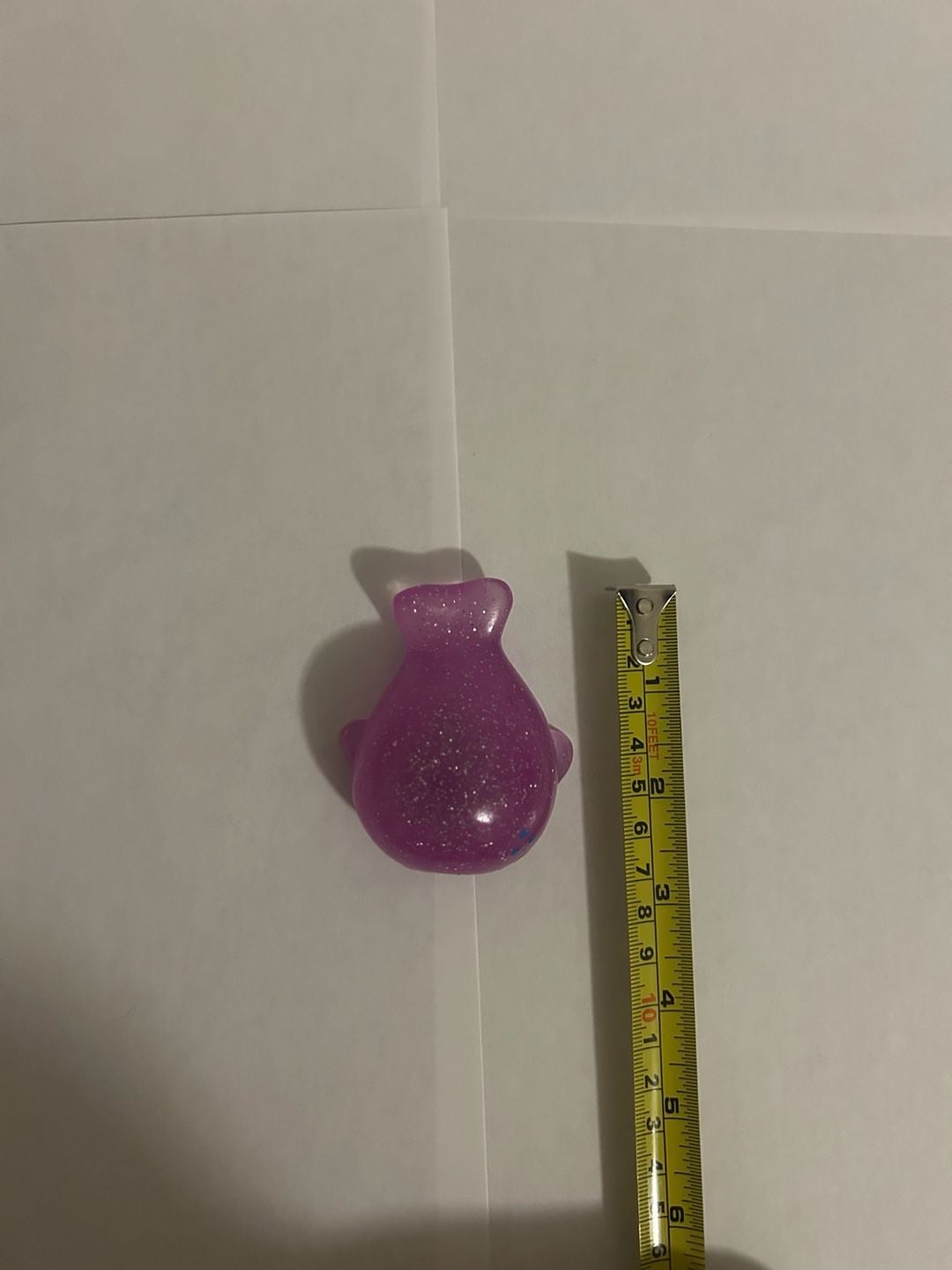 Mochi Squishy Sensory Toy Purple Glitter Whale Fidget Stress Relief 4